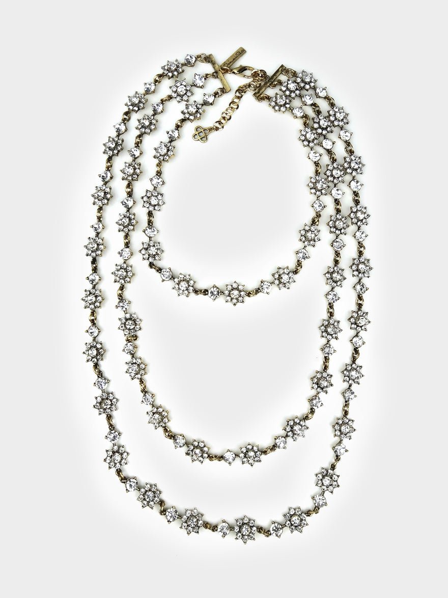 Oscar De La Renta Floral Festoon crystal necklace photo 3