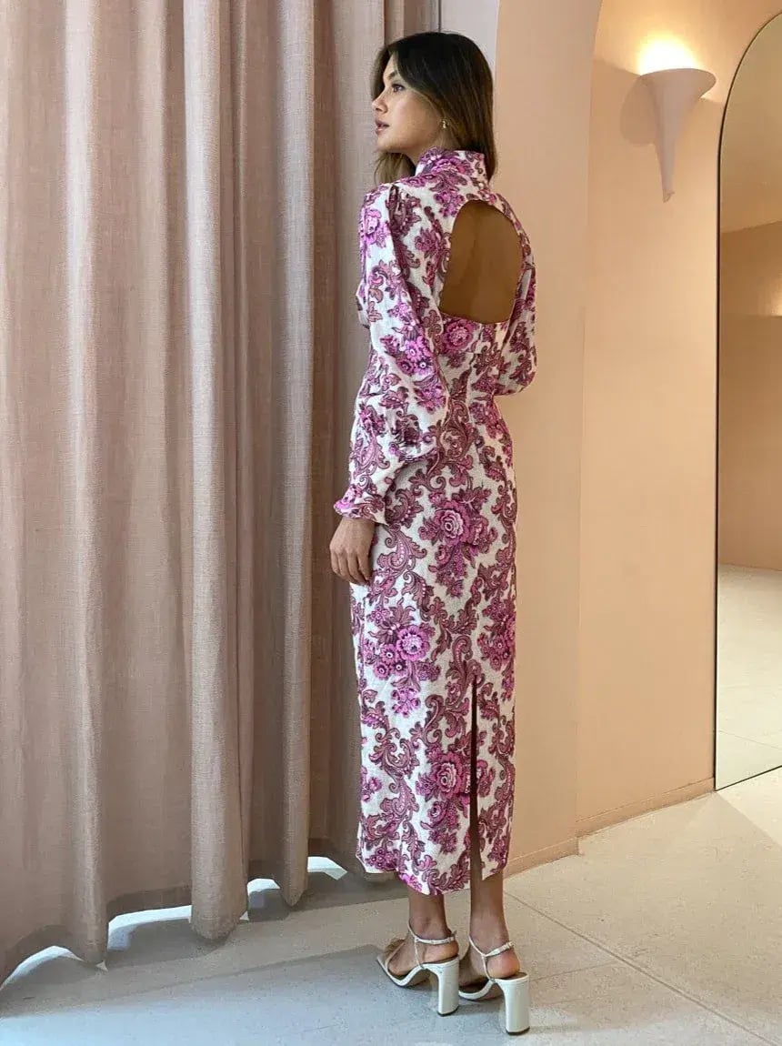 Alemais - Isla Midi Dress Print - Size 10 photo 3