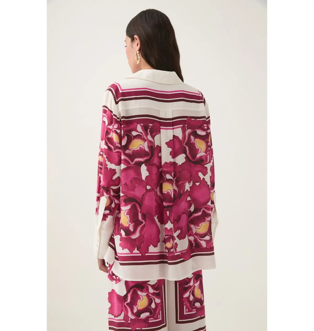 Aje Atomic Silk Shirt and Relaxed Pants Set Boldly Blooming Size AU 10 photo 3