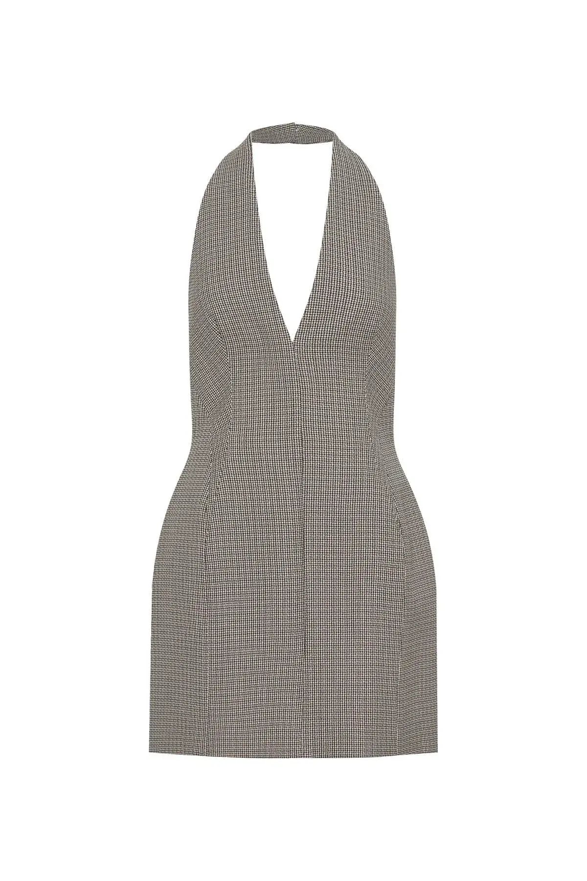 Camilla and Marc Banks Mini Dress Black Houndstooth Size 8 photo 4