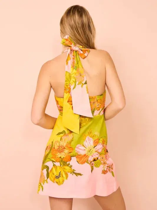 Alemais Silas Halter Mini Dress in Multi Size 12 photo 2