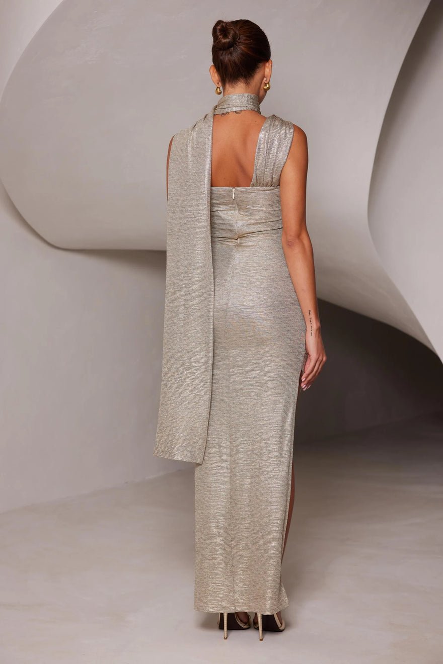 Elle Zeitoune Tara Dress - Gold photo 3