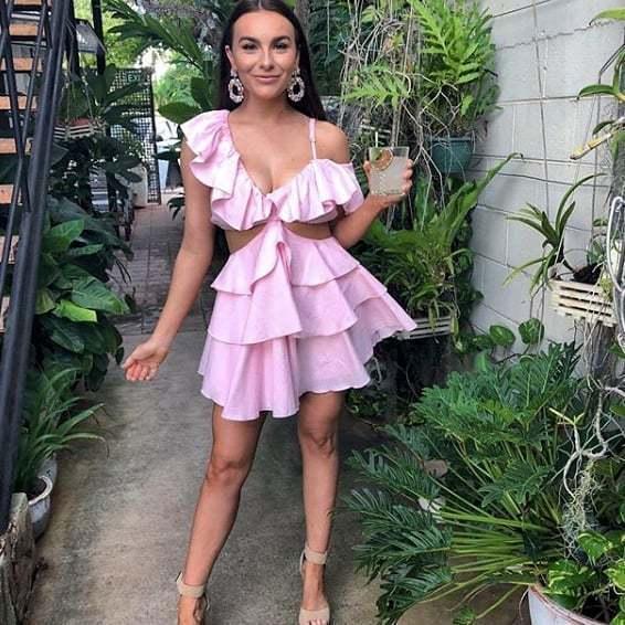 SOFIA THE LABEL | Rose Dress in Baby Pink | Size 6 photo 8