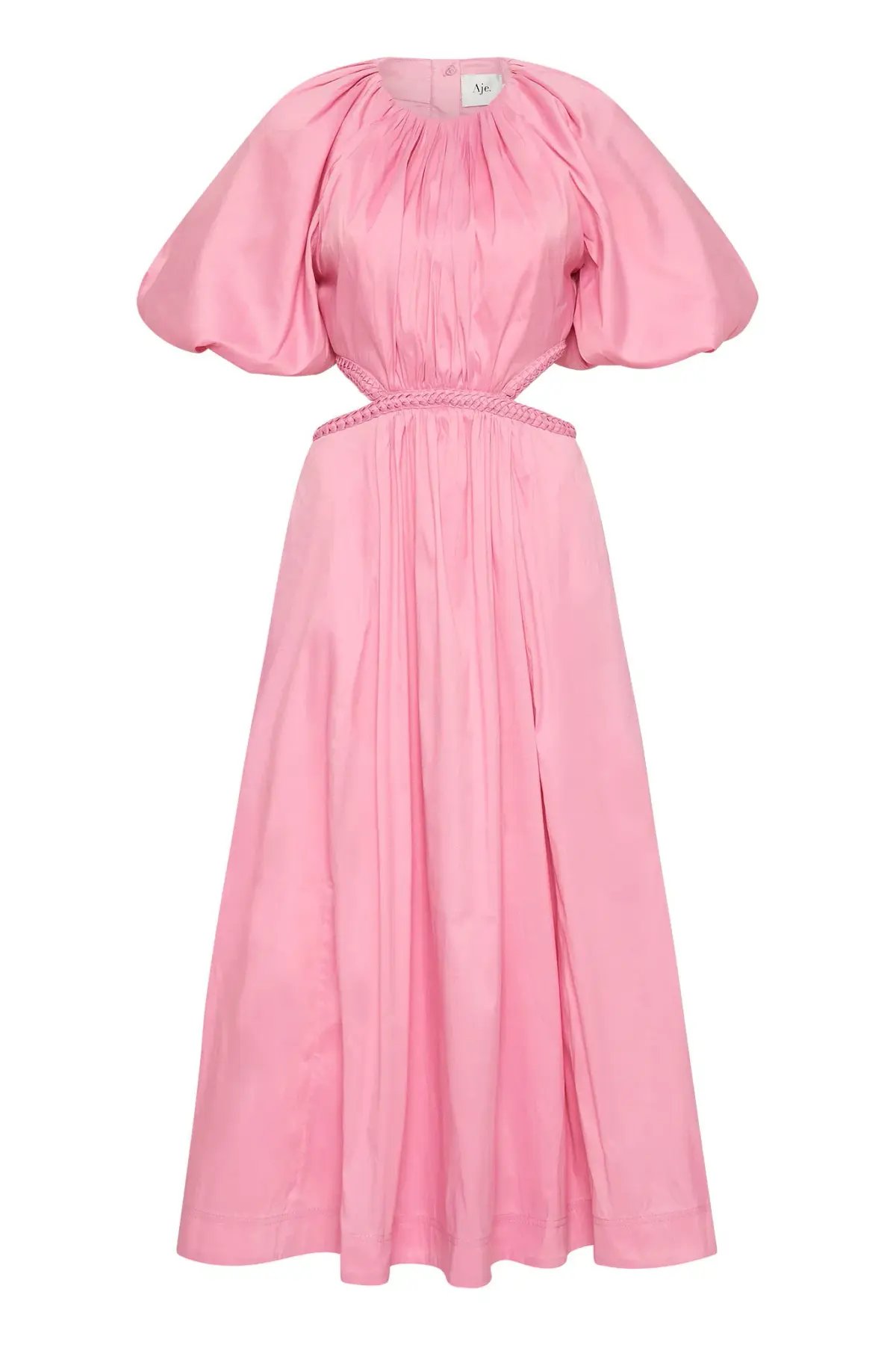 Aje Capucine Puff Sleeve Midi Dress Bon Bon Pink Size AU 8 photo 5