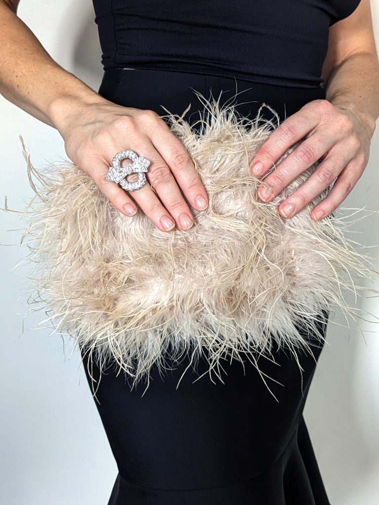 Loeffler Randall Zahara Mini Feather Pouch photo 4