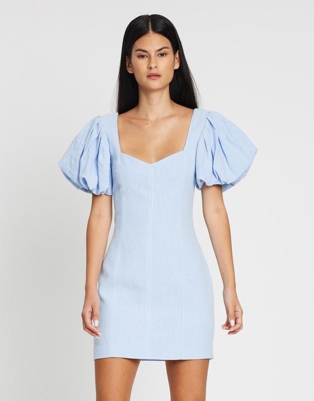 Bec & Bridge Anika Mini Dress Sky Blue Size AU 6 photo 3