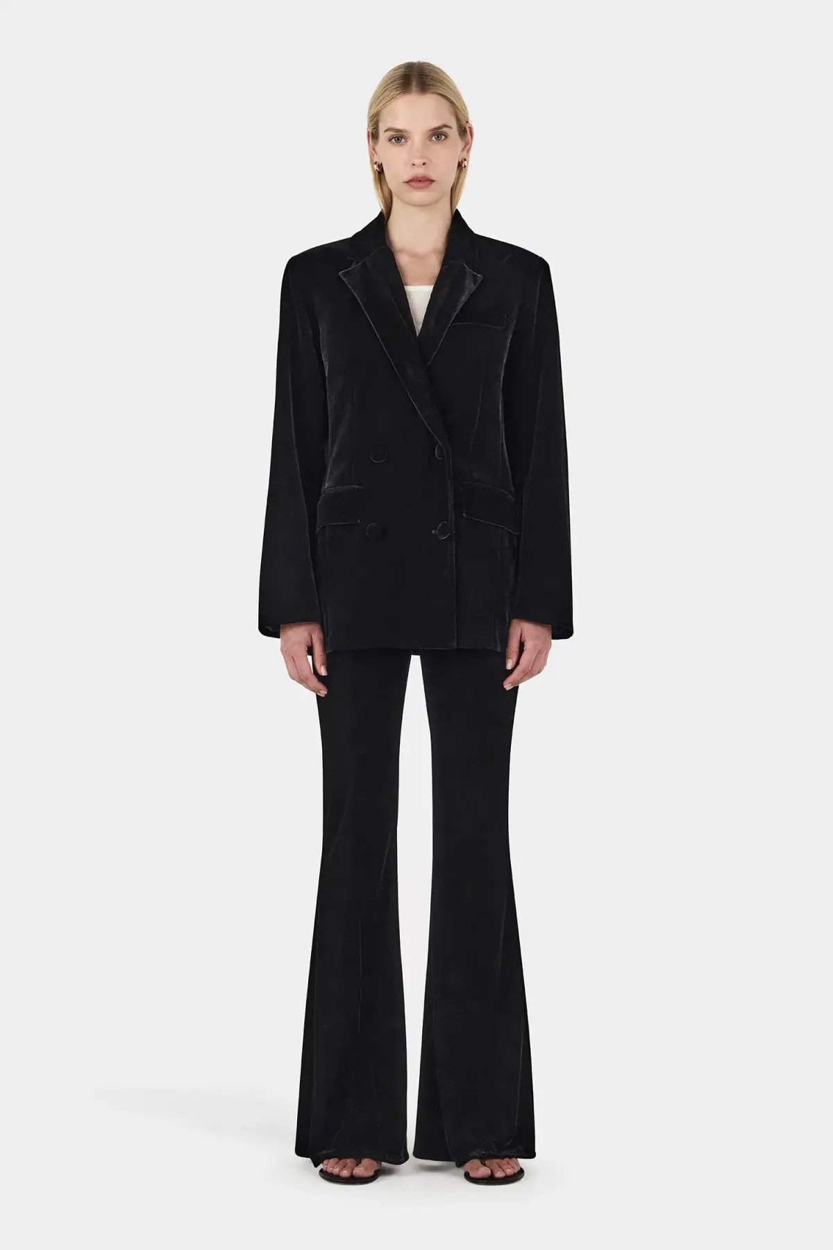 Hansen and Gretel Alistair Velvet Blazer Black Size 12/L photo 2