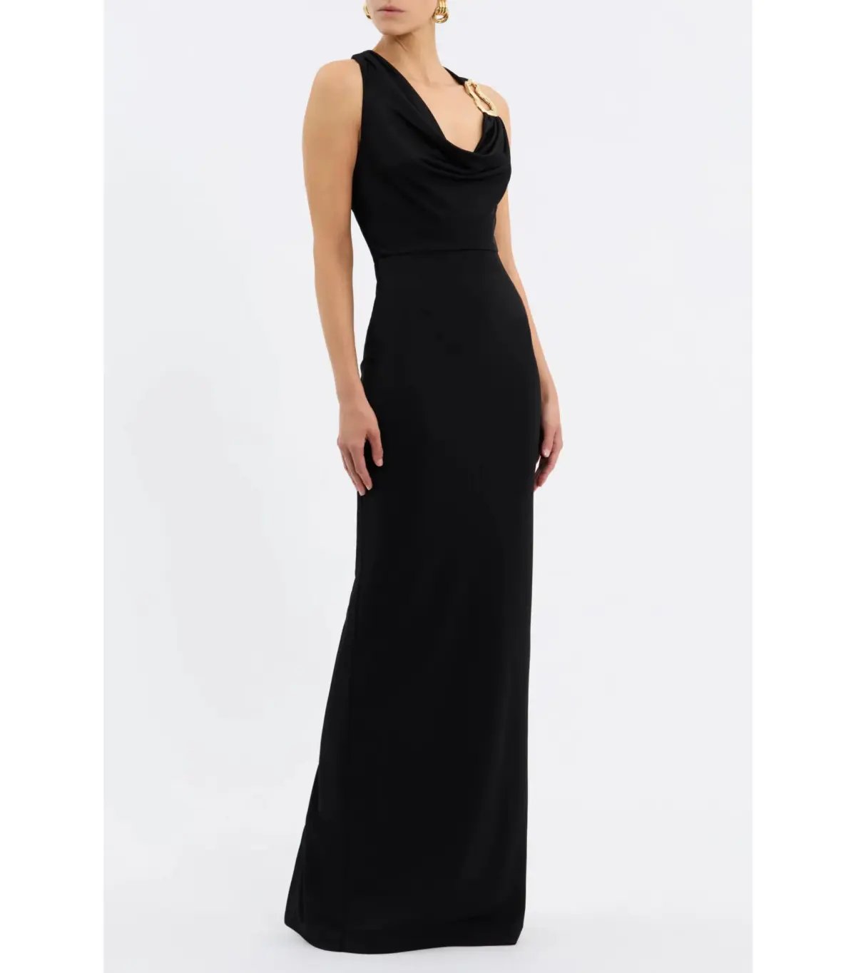 Rebecca Vallance Domenica Halter Gown Black Size AU 6 photo 4