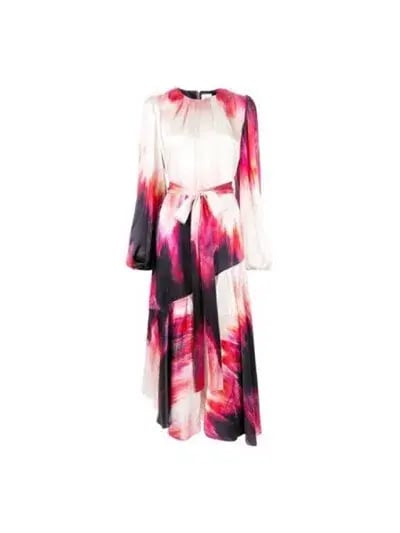 AJE Helena Silk Dye Maxi Dress In Miami Dye Size M/ AU 10 photo 4
