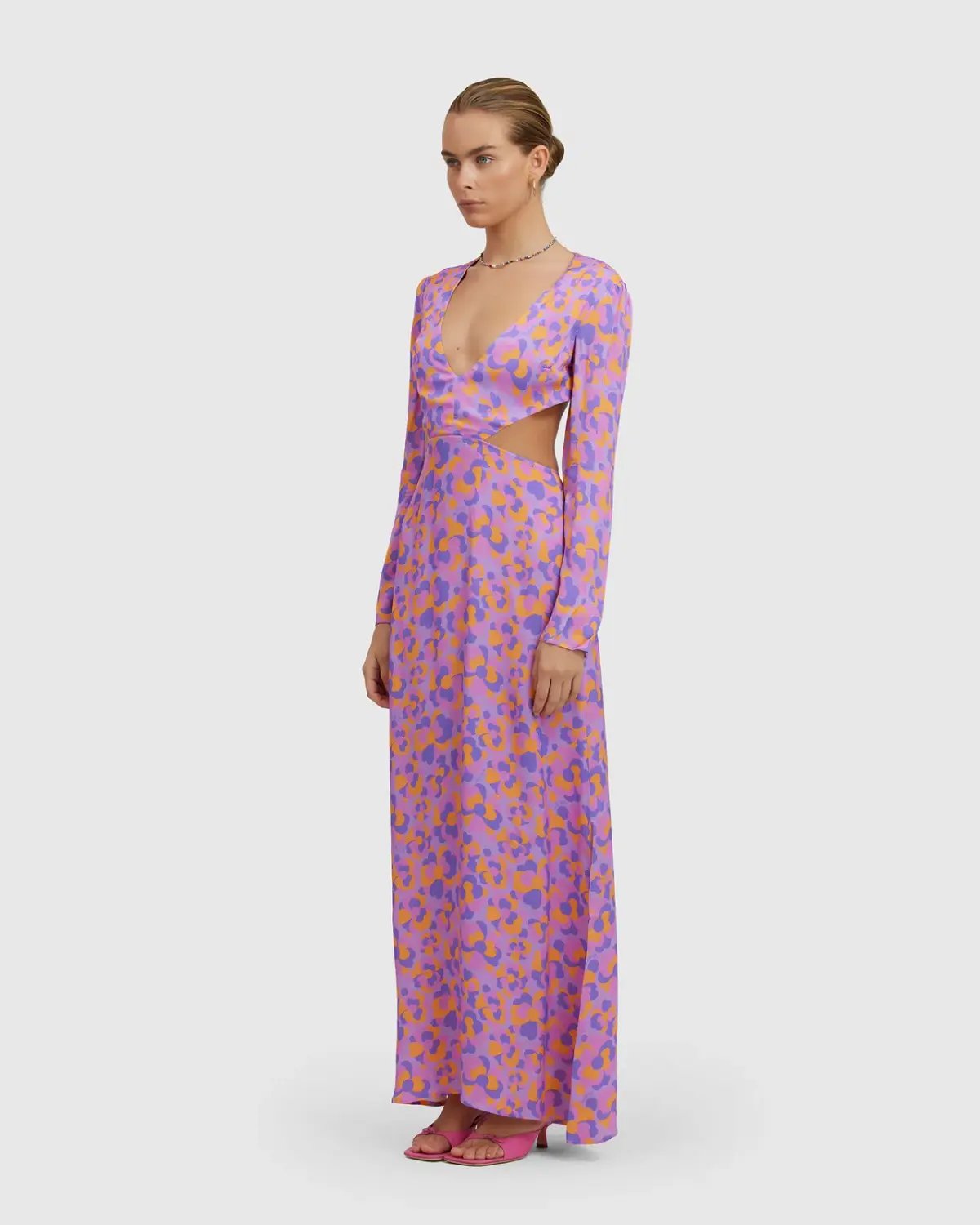 The Wolfgang Isle Maxi Dress Purple & Orange Size 8 photo 2