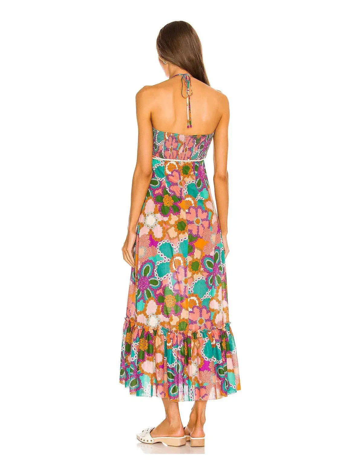 Zimmermann Lola Frill Picnic Dress Purple Floral Size 1 / Au 10 photo 3
