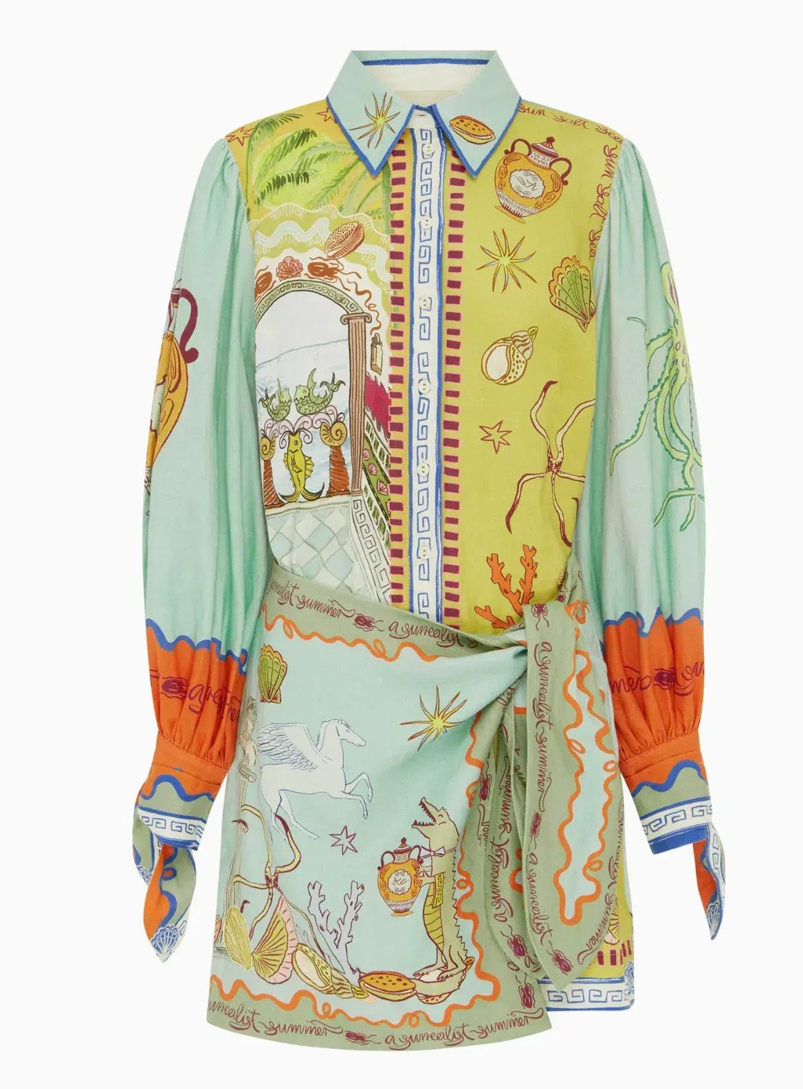 Alemais Surrealist Summer Mini Dress Multi Size 16 photo 6
