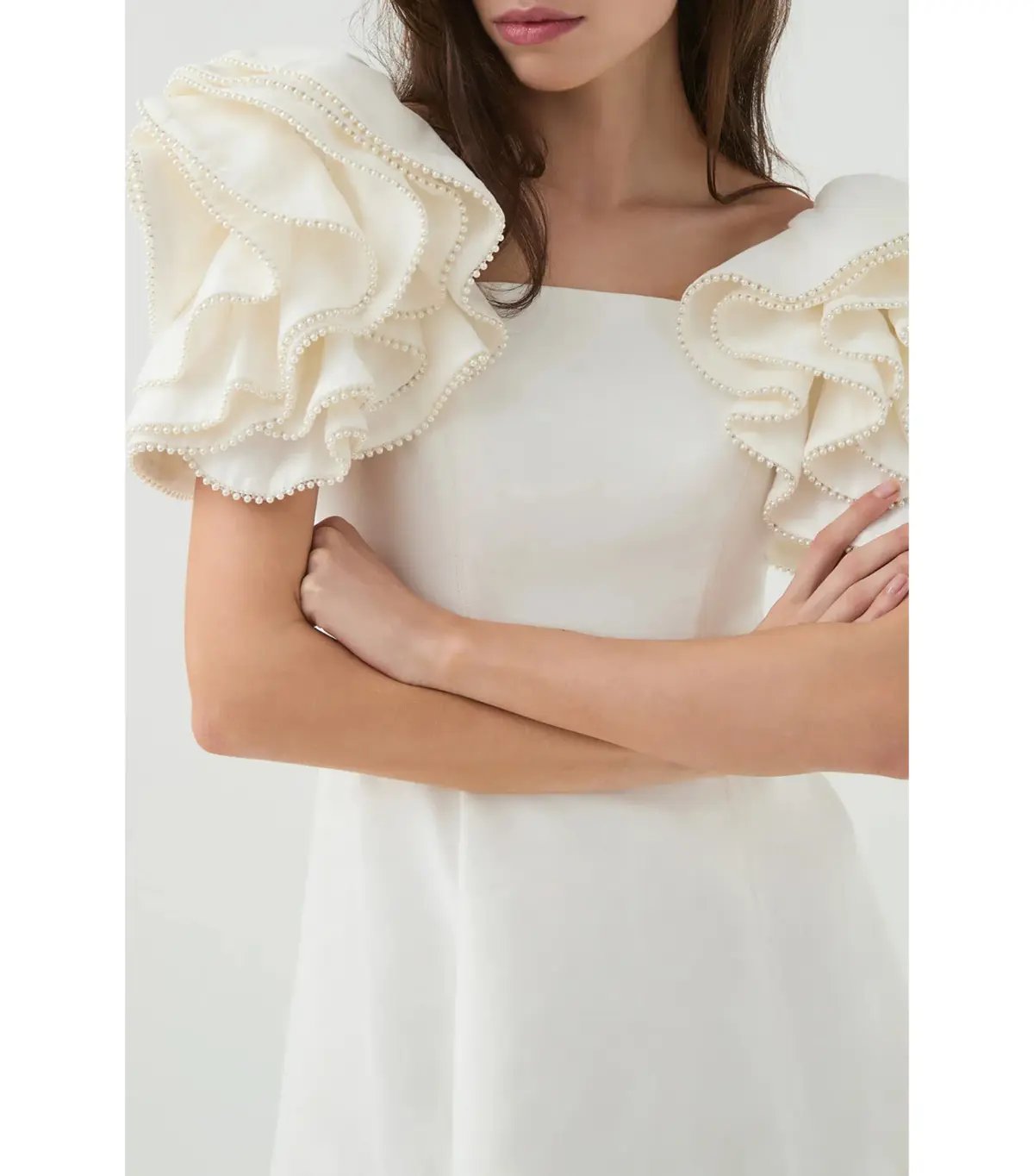 Aje Twyla Midi Dress Ivory Size AU 8 photo 2