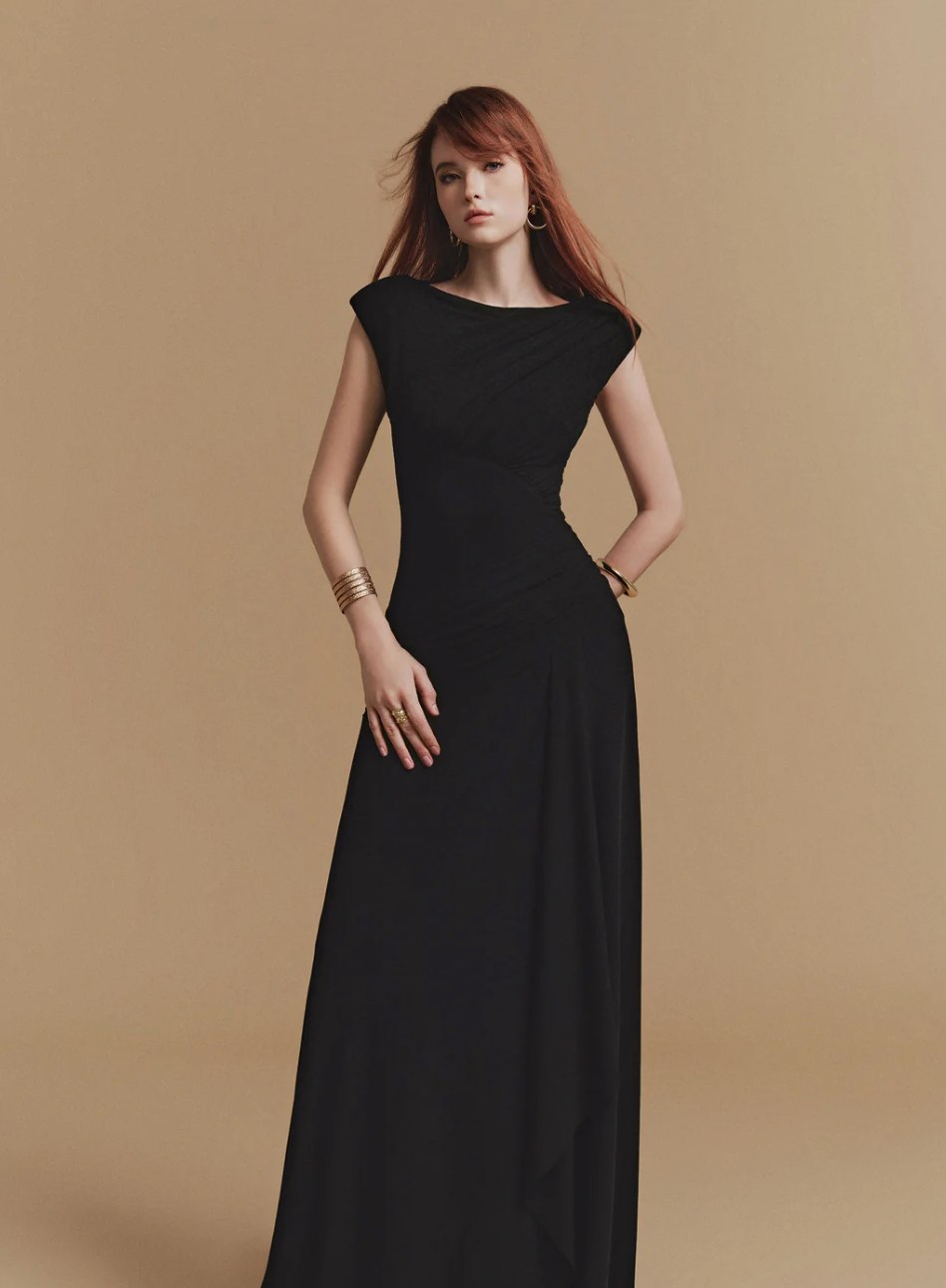 OPHELIA SLEEVELESS MAXI DRESS BLACK BY CICI BLACK photo 3