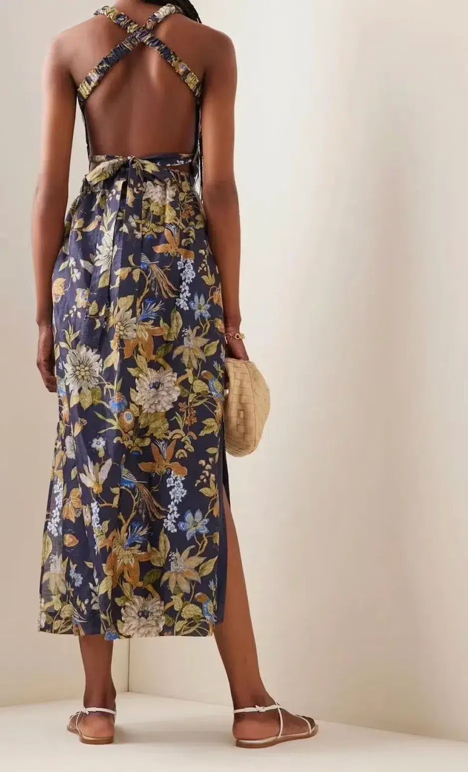 Sir The Label Lilian Cross Back Dress Delia Print Size AU 8 photo 4