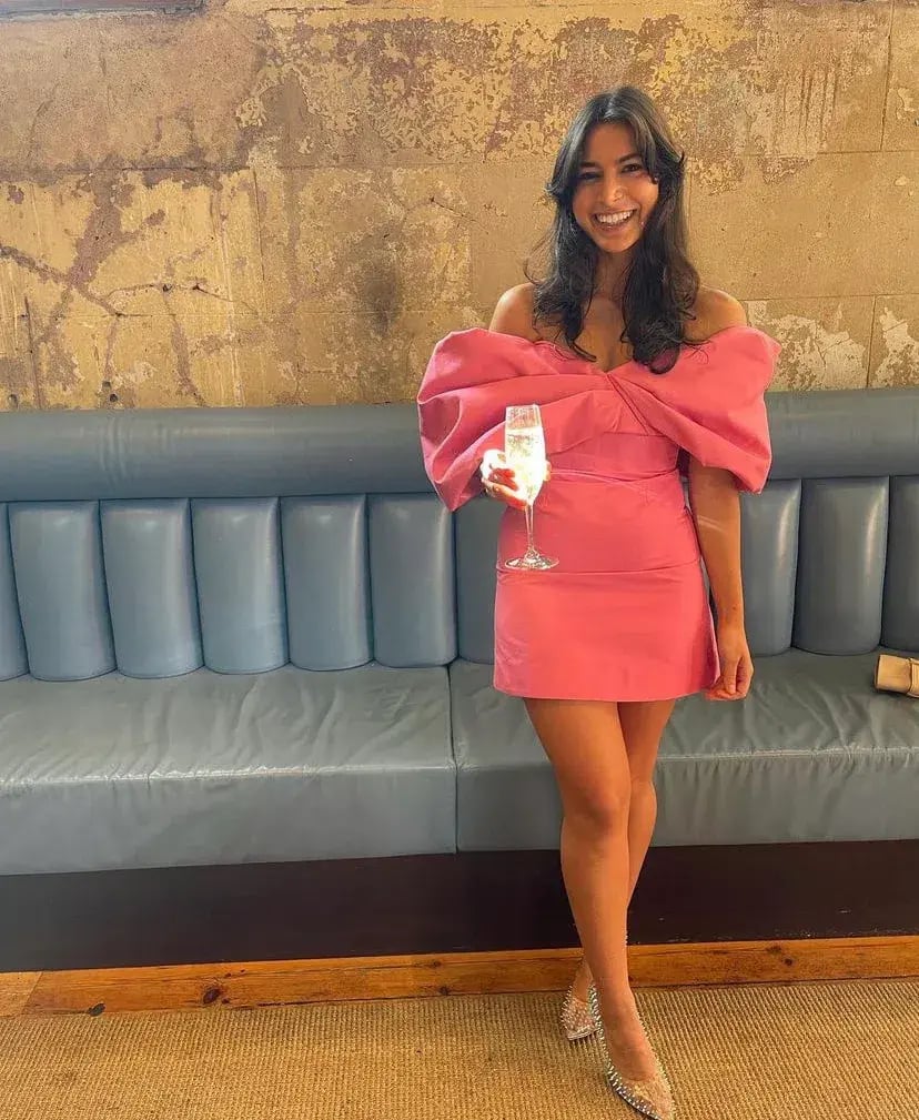 Rachel Gilbert Xavier Mini Dress Pink Size 6 photo 3