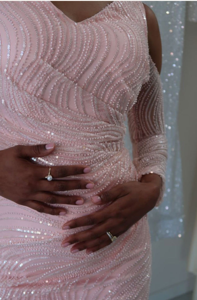 PINK CUT OUT LONG SLEEVE DRESS photo 5