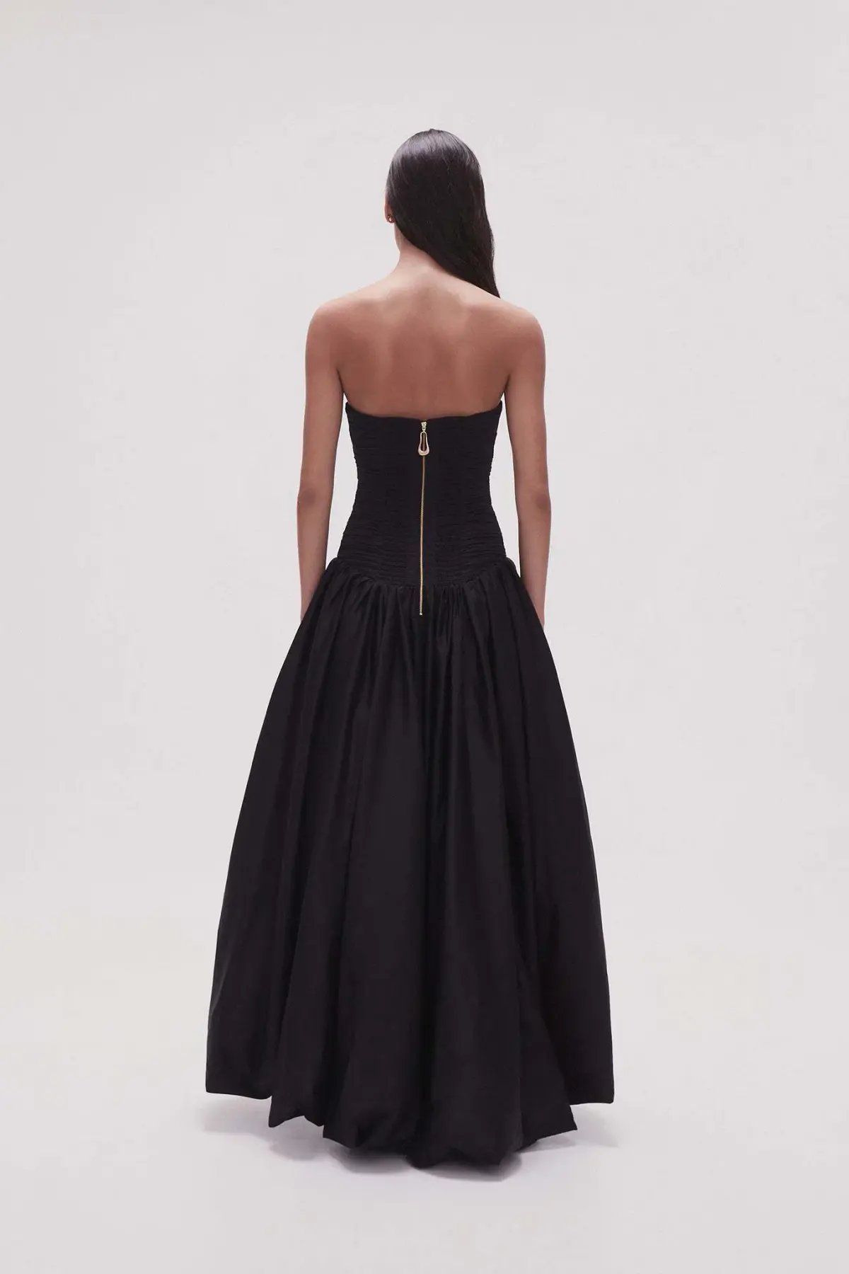 Aje Violette Bubble Hem Maxi Dress Black Size 10 photo 3