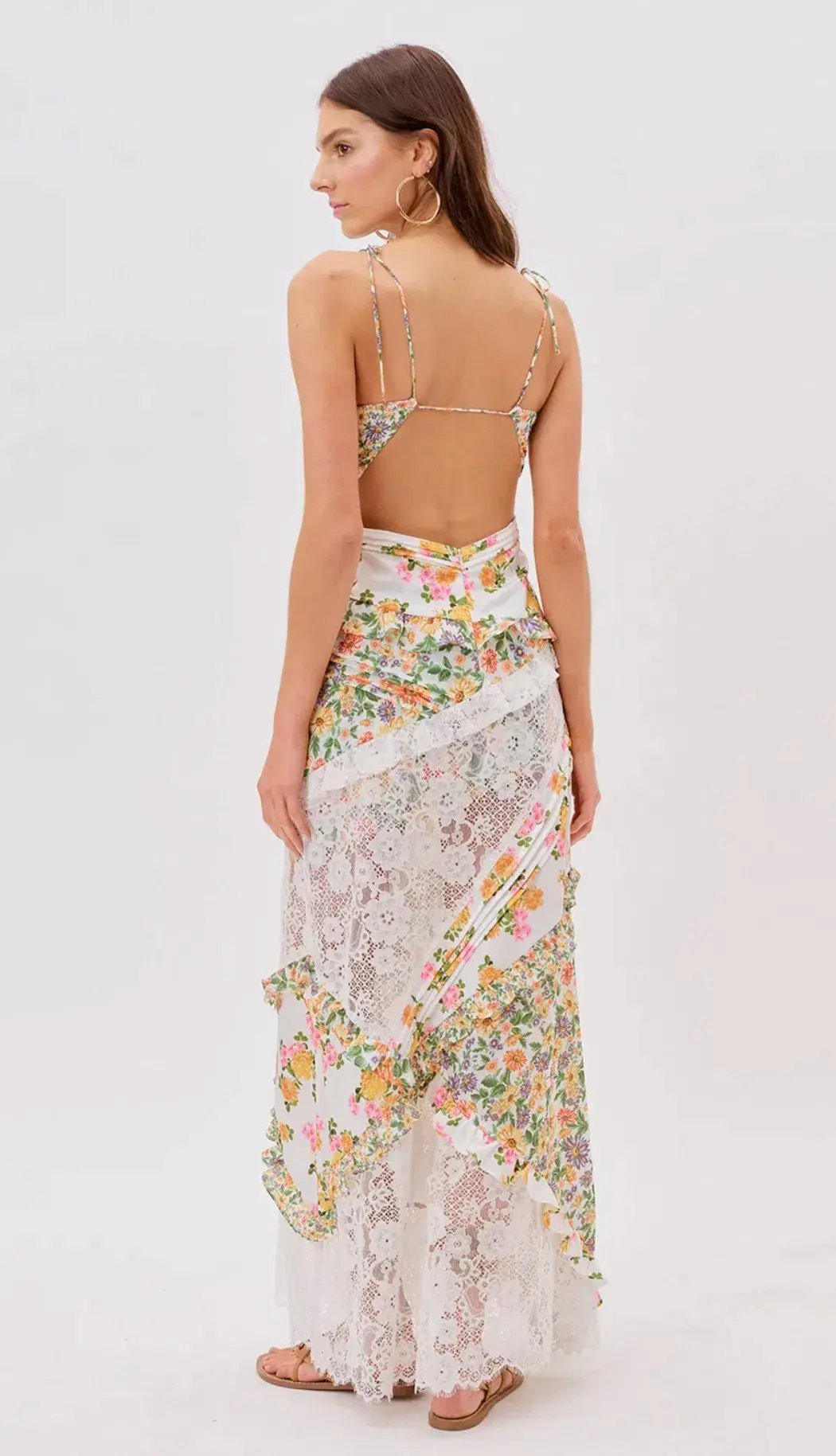 For Love and Lemons Rosalyn Maxi Dress Floral Size 6 photo 2