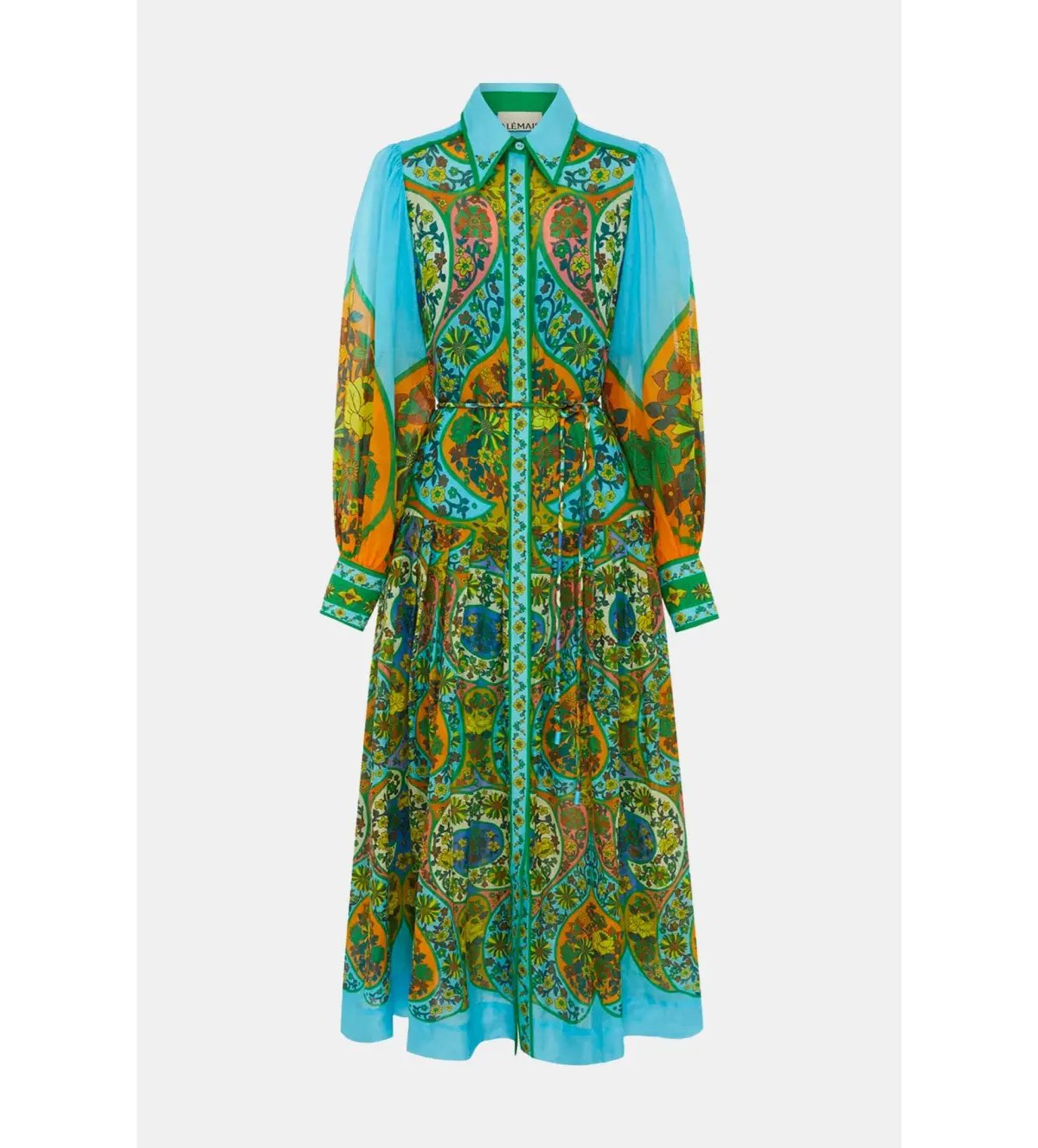 Alemais Sofie Midi Shirtdress Multi Floral Size 14 photo 3