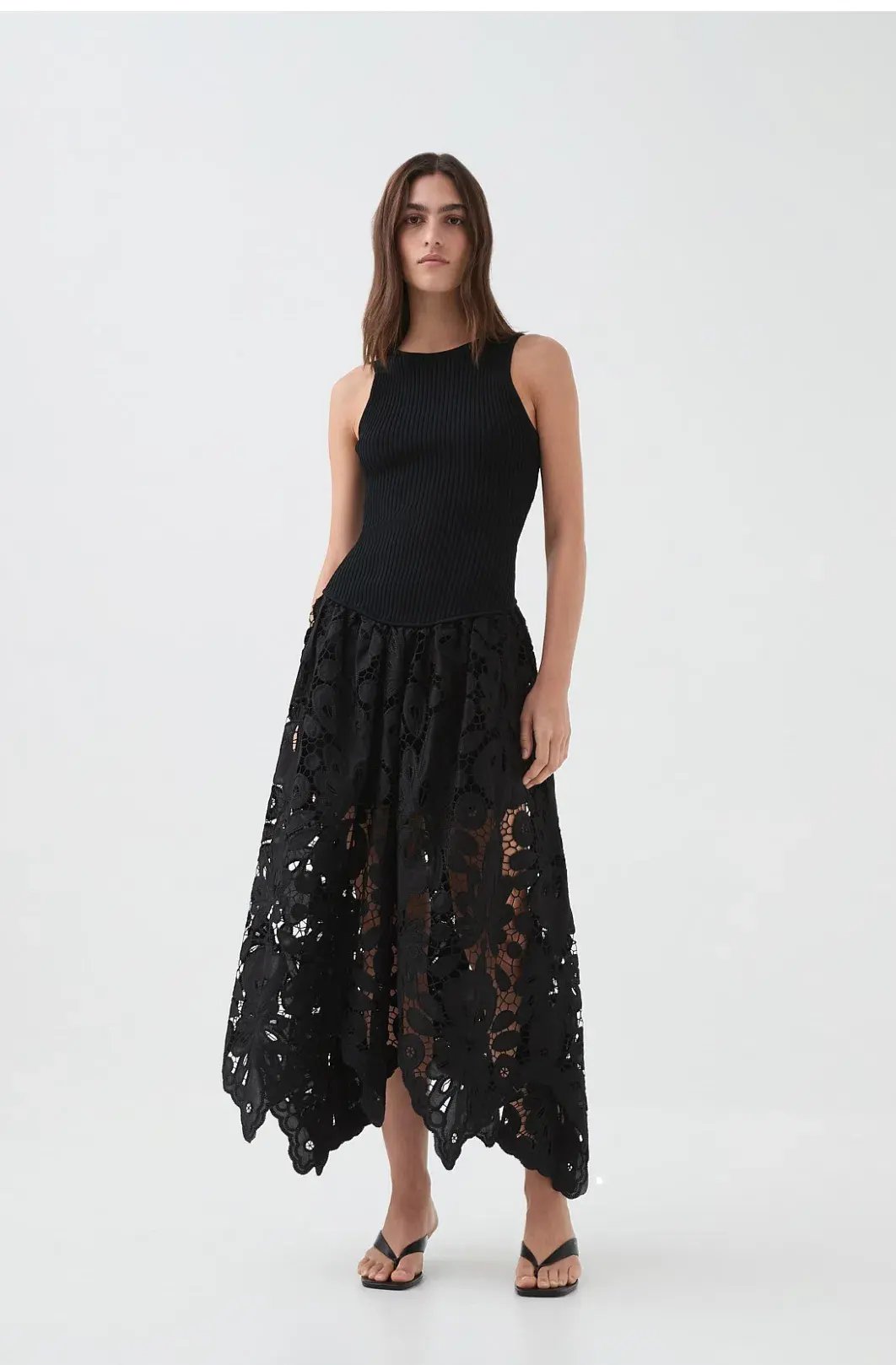 Aje Atlas Knit  Midi Dress Black Size XS photo 3