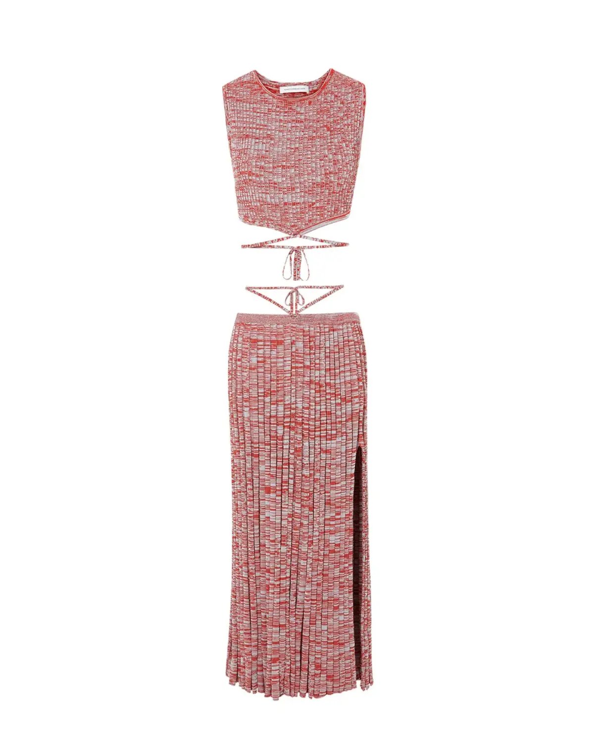 Christopher Esber Pleated Knit Set in Red Size XS / AU 6 photo 5