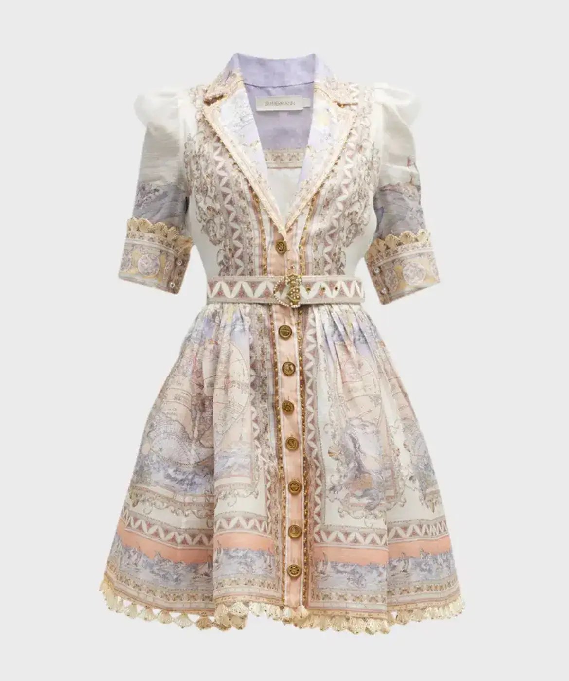 Zimmermann The High Tide Shirt Dress in Odyssey Print  Size 2/Au12 photo 5