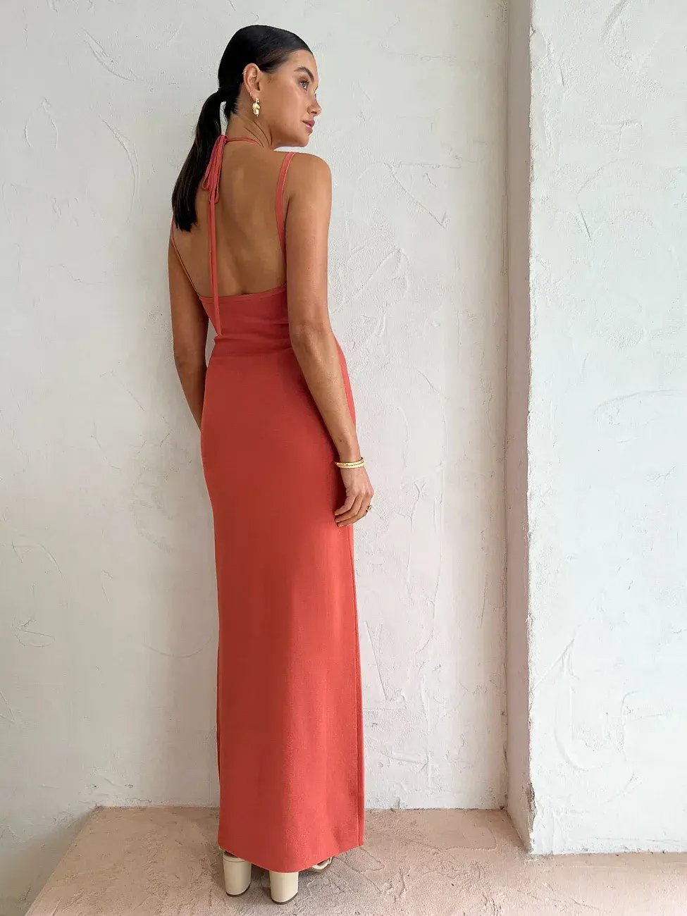Sir the Label Nadja Midi Dress Coral Pink Size AU 6 photo 4