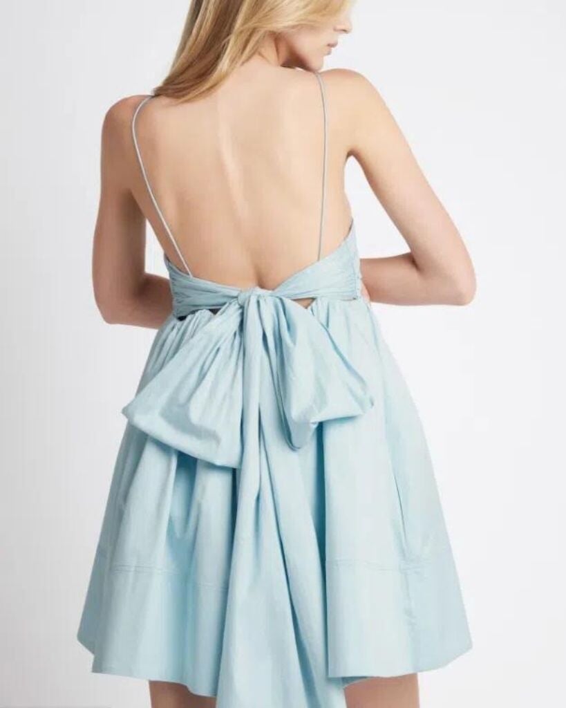 Aje Cantina Mini Bow Back Dress Ice Blue photo 2