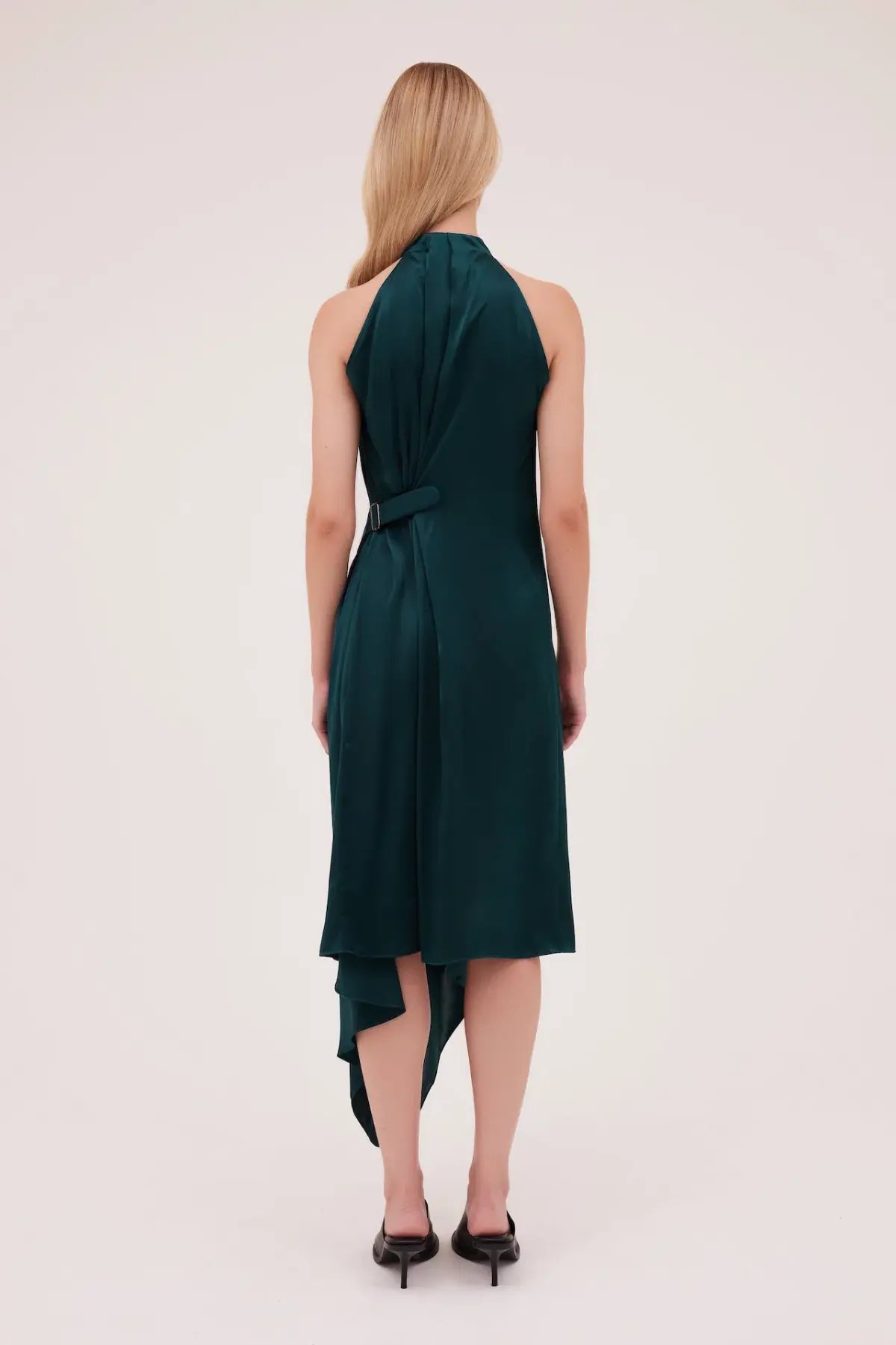 Bianca Spender Isabella Silk Midi Dress Green Size 8 photo 3