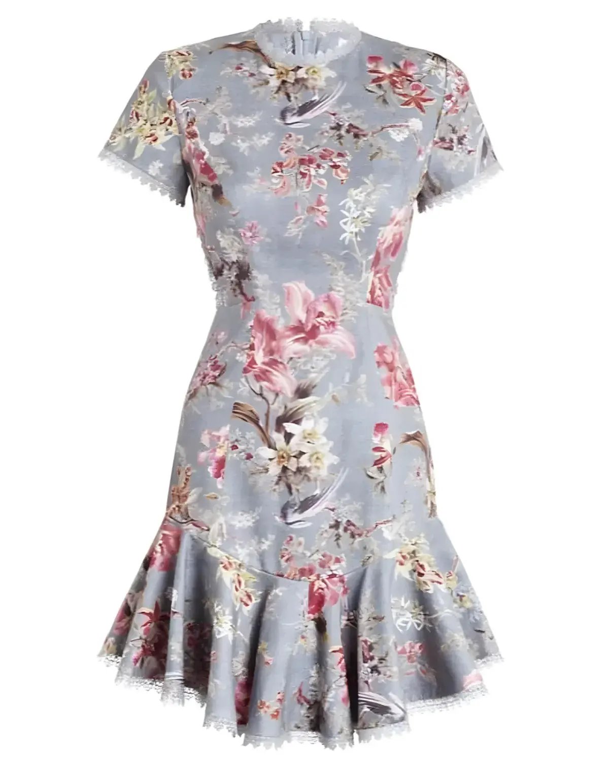 Zimmermann Merced Flutter Dress In Blue Floral Print Size 0P / AU 6 photo 4