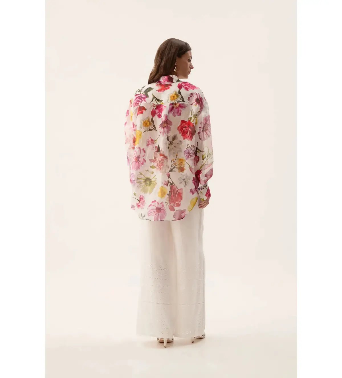 Aje Fleur Shirt Collage Floral Size 8 photo 2