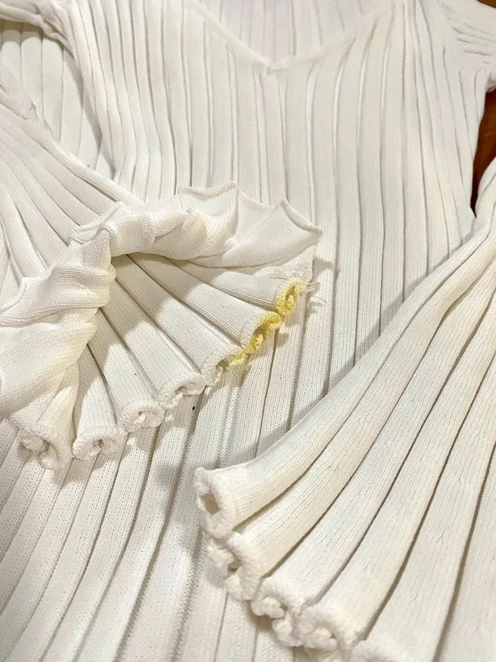 DISSH Reign Sleeve Knit Midi Dress White Size S photo 8