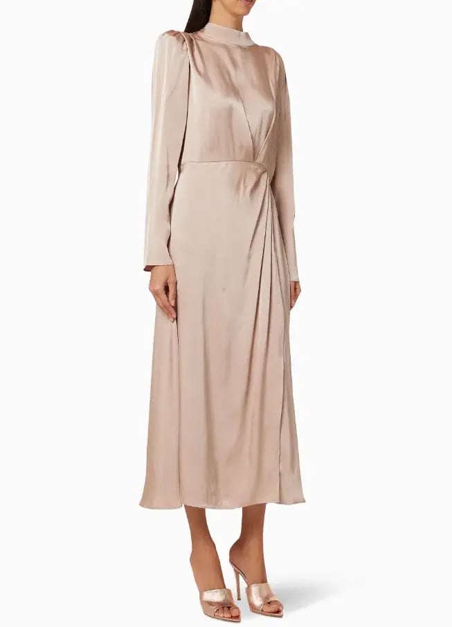 Anine Bing Kim Silk Dress Beige Size S / AU 8 photo 2