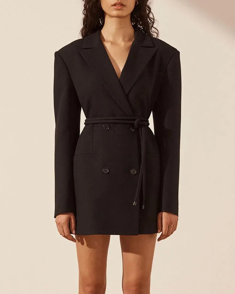 Shona Joy Irena Blazer Mini Dress Black Size 8 photo 2