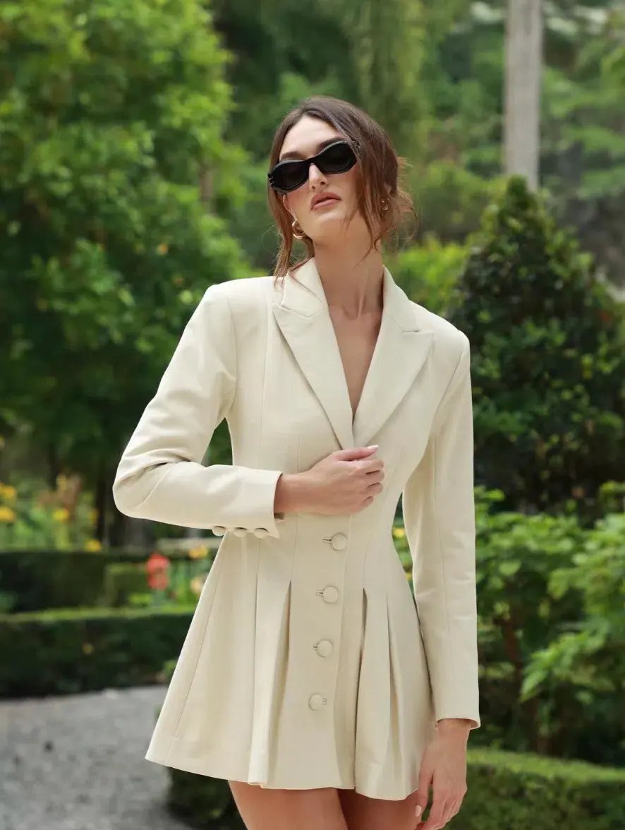 Camila Coelho Daytona Blazer Mini Dress in Beige Size XS / AU 6 photo 5