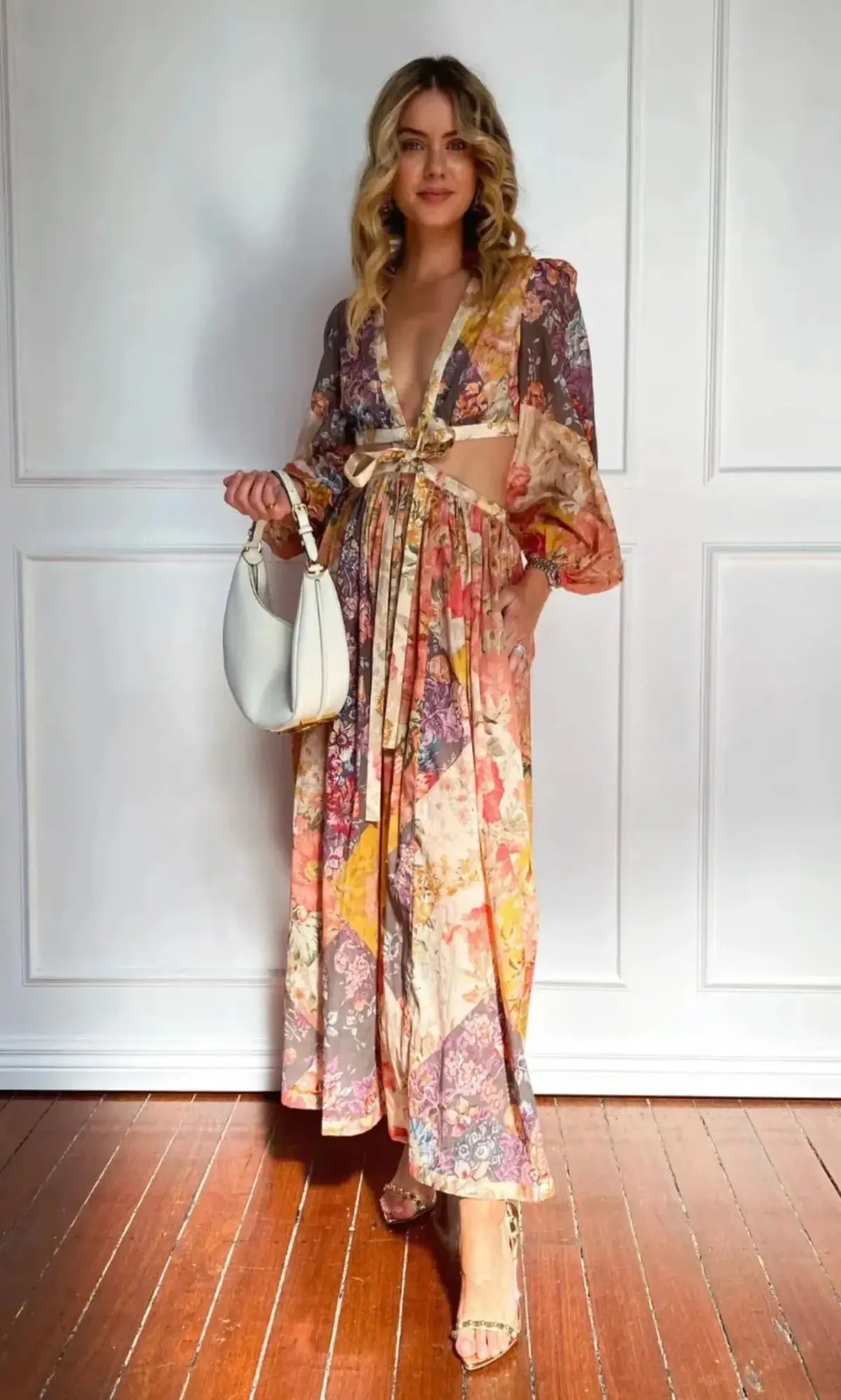Zimmermann Pattie Patchwork Dress in Patch Floral Size 1 / Au 10 photo 2