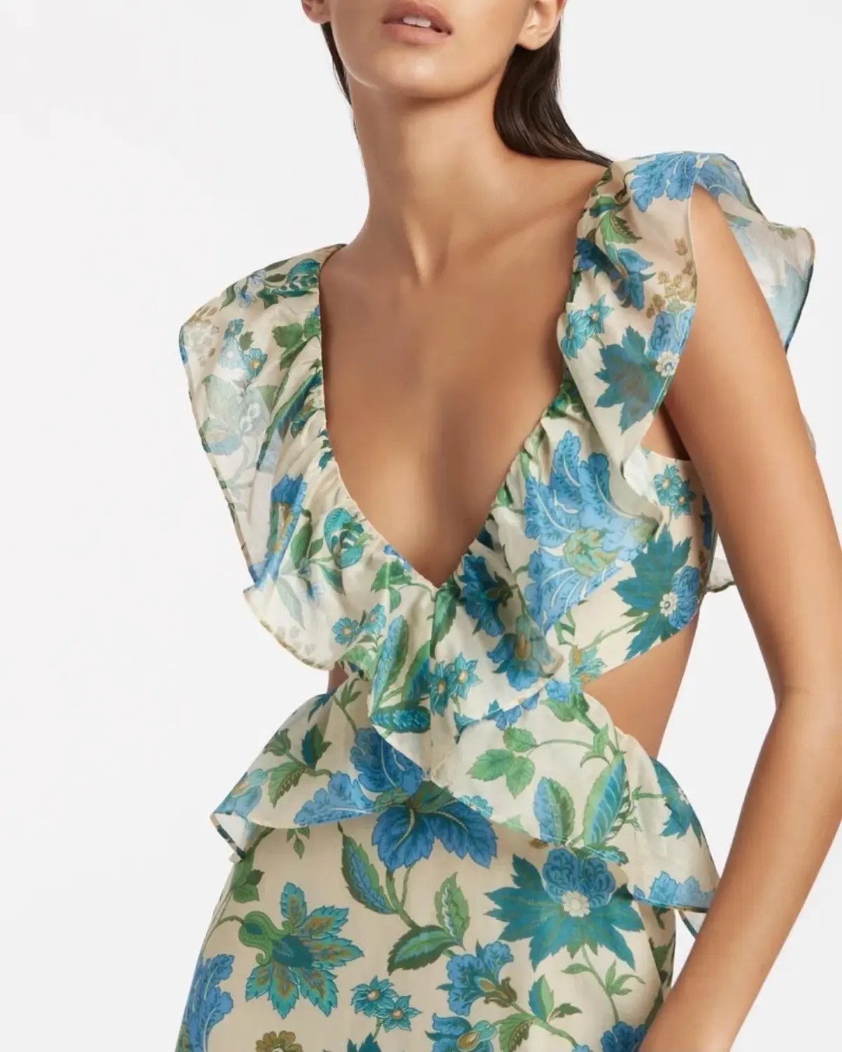Sir the Label Celia Frill Midi Dress Floral Print Size 0 photo 4