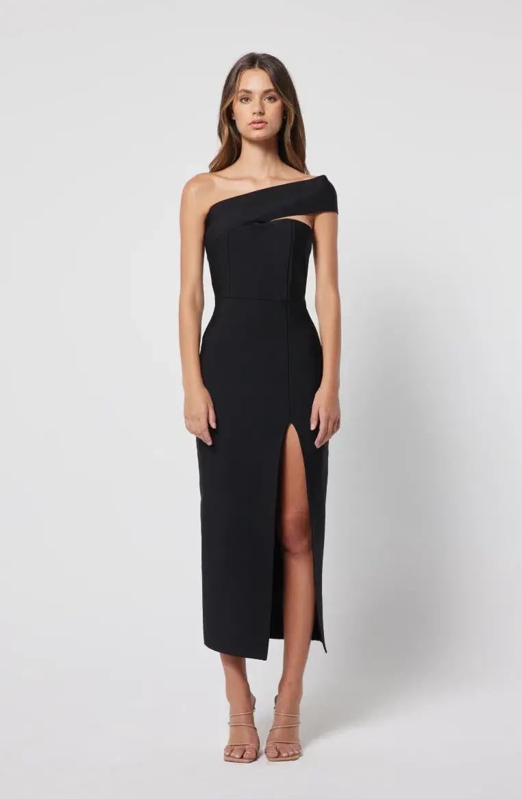 Elliatt Soroa Midi Dress Black Size M/AU 10 photo 4