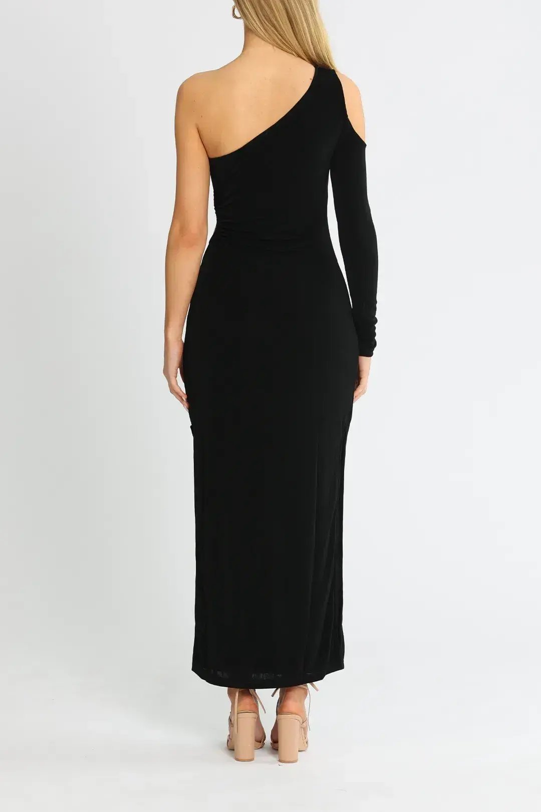 Suboo Beth One Shoulder Maxi Dress in Black Size 10 photo 3