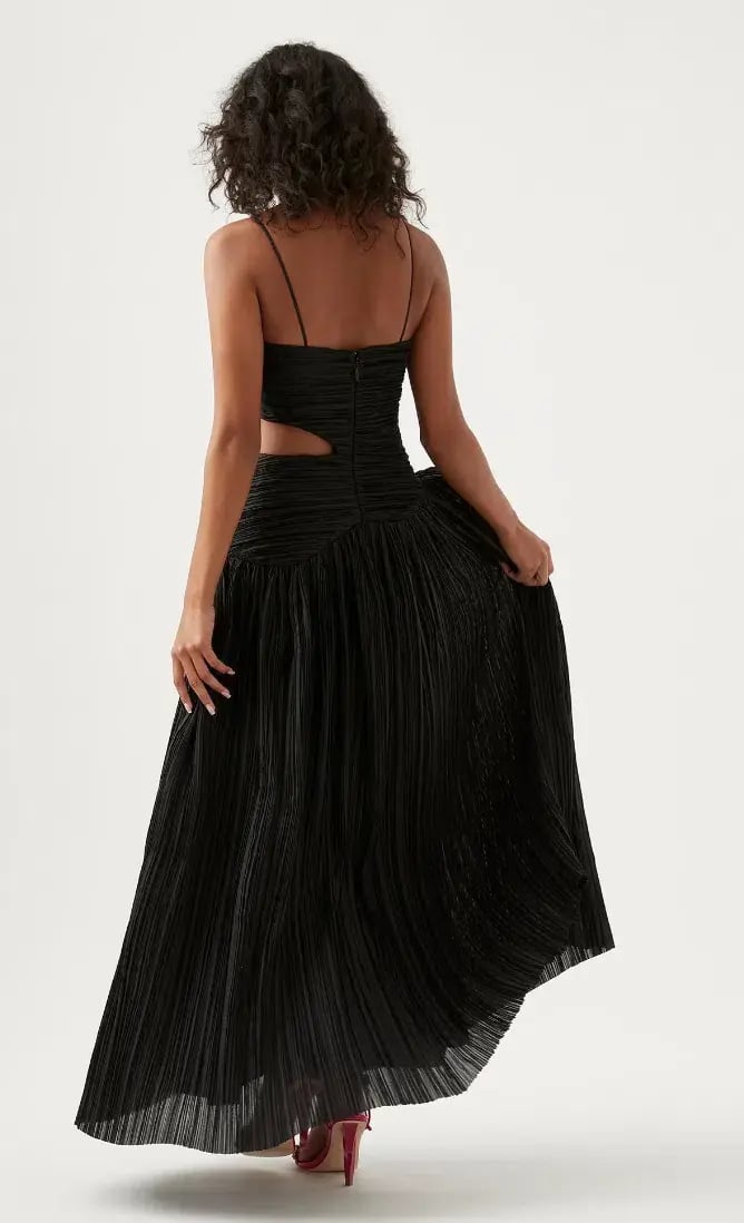 Aje Laurier Wave Maxi Dress Black Size 6 photo 2