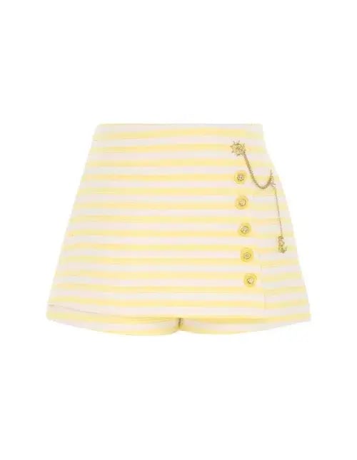 Zimmermann The High Tide Nautical Skort in Yellow/Cream Stripe Size 0/AU 8 photo 2