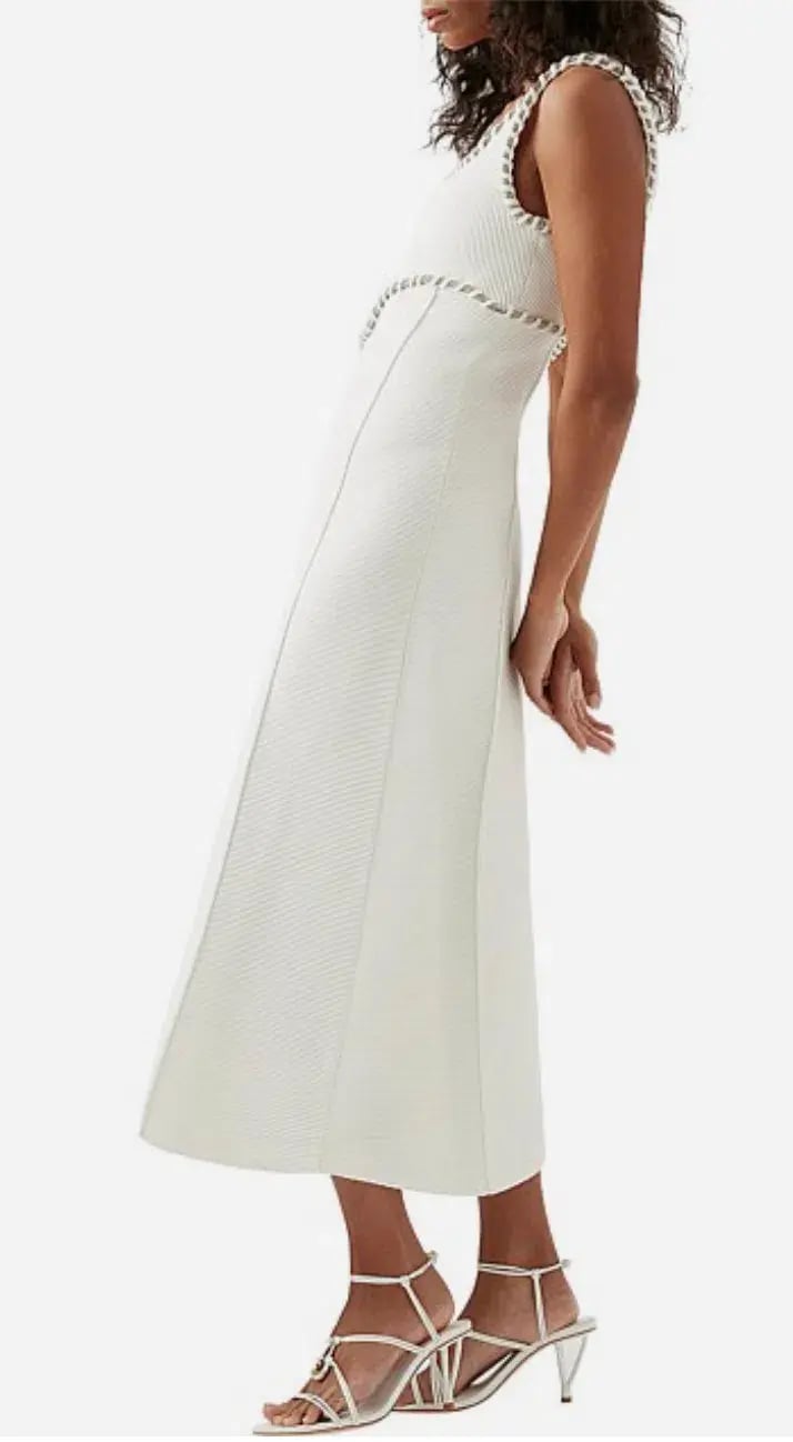 Aje Carve Abstract Knit Dress - White - Size S photo 2