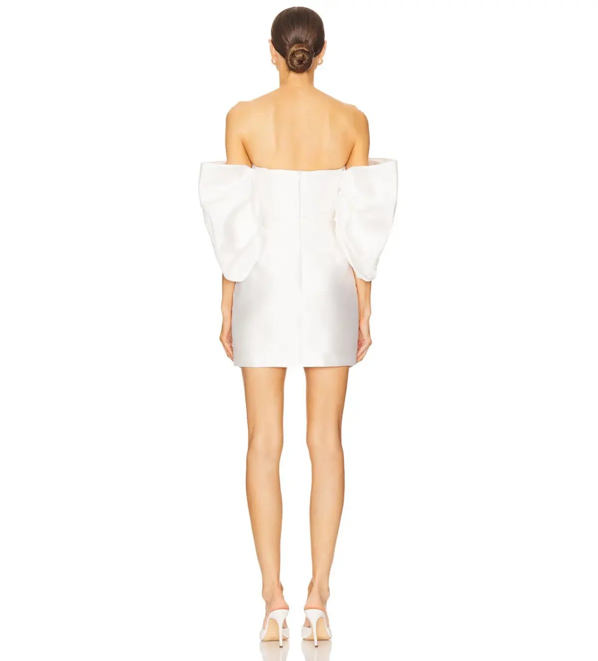 Solace London The Elina Mini Dress Cream Size AU 12 photo 3