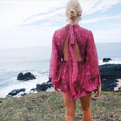 Zimmermann Karmic Flare Sleeve Playsuit Pink Paisley Chintz Size 0 / AU 8 photo 10