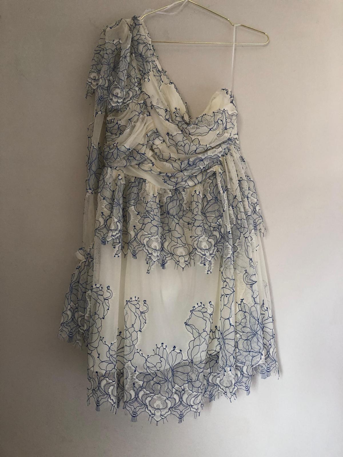 Alice McCall isn’t she lovely cream and cobalt size 12 dress photo 6