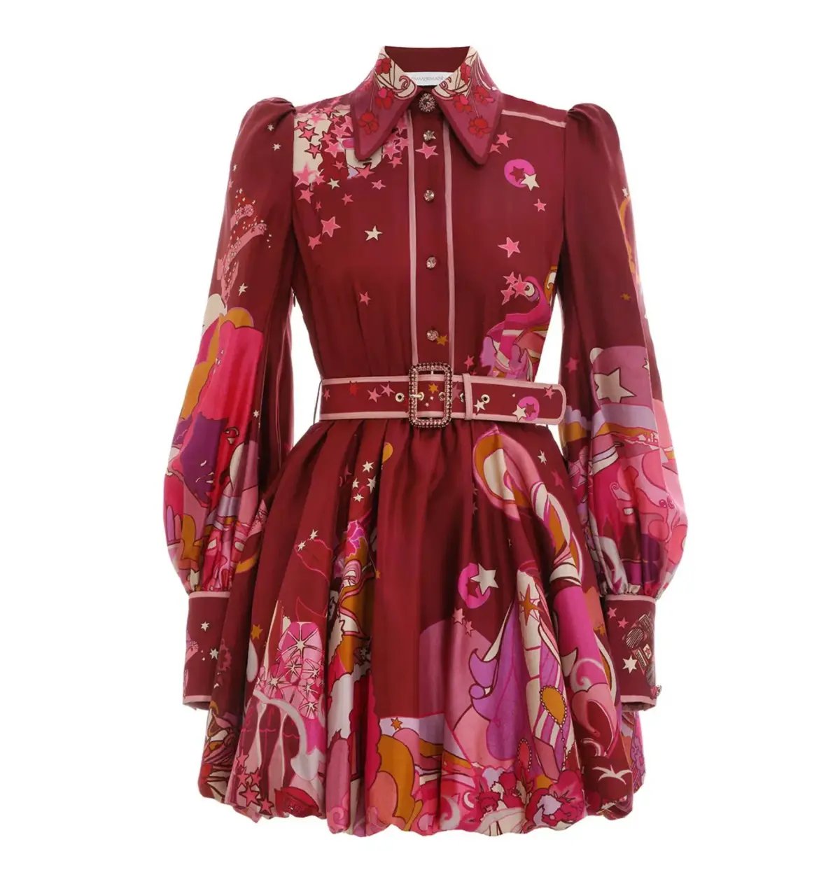 Zimmermann Concert Bubble Shirt Dress in Plum Collage Size 2 / AU 12 photo 4