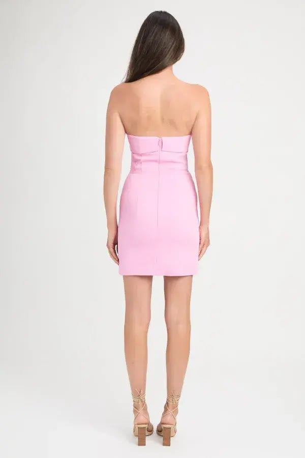 Kookai Oyster Strapless Mini Dress Pink Size 10 photo 2