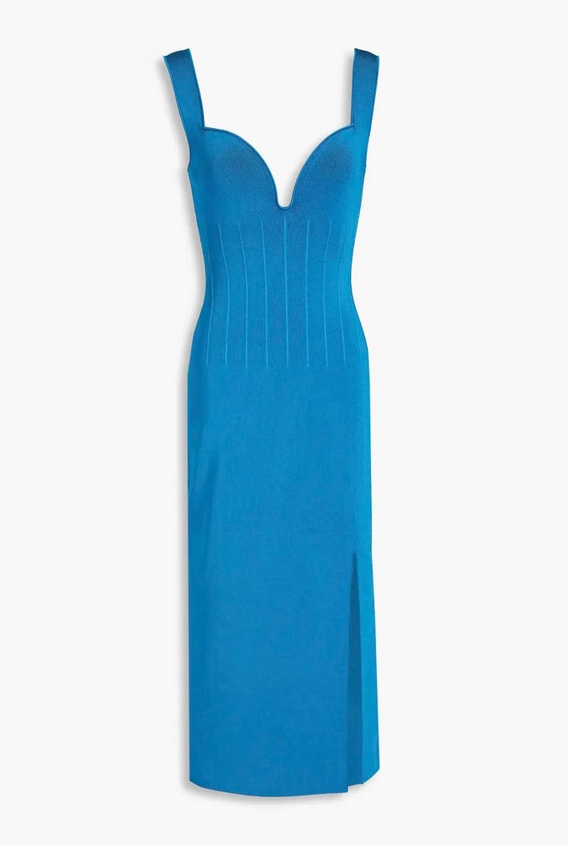 Galvan London Electra Stretch Knit Midi Dress Electric Blue Size XL / AU 16 photo 9