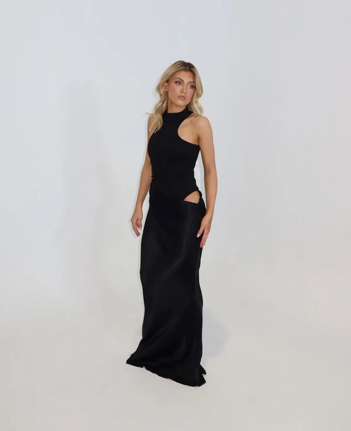 Camila Coelho Estella Maxi Dress Black Size 6 photo 3